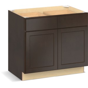 RELIABILT Parkstone II Base Cabinet, Espresso Stained, 36" W, 2 Doors 2 Drawers, Fully Assembled - 641045 | Lowe's Pro Supply
